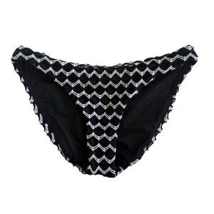 NWT Peixoto Chevron Bikini Bottoms in Black/White Sz. S
